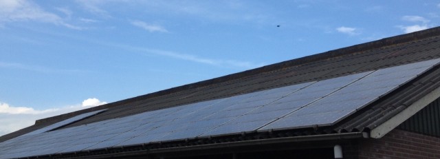 zonnepanelen op boerderij