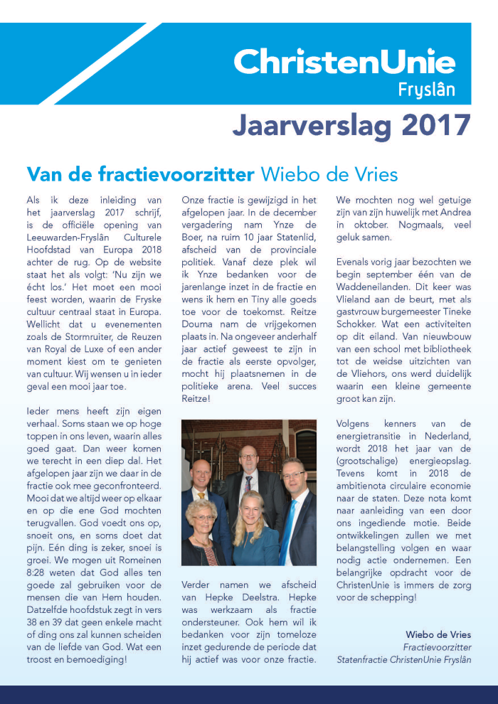 2017 Jaarverslag voorkant